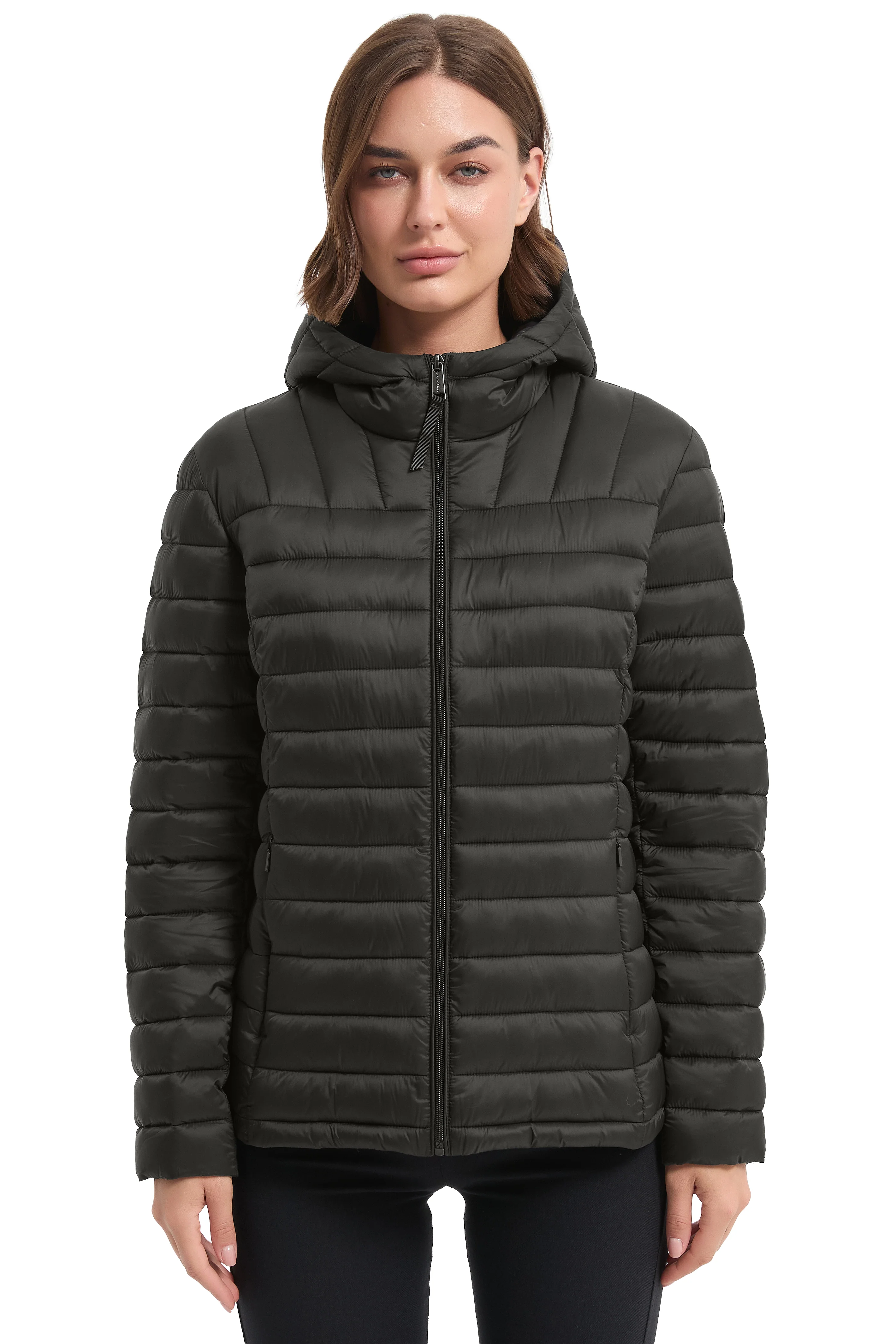 Sherpa Lined Quilted Hooded Puffer - Image 6