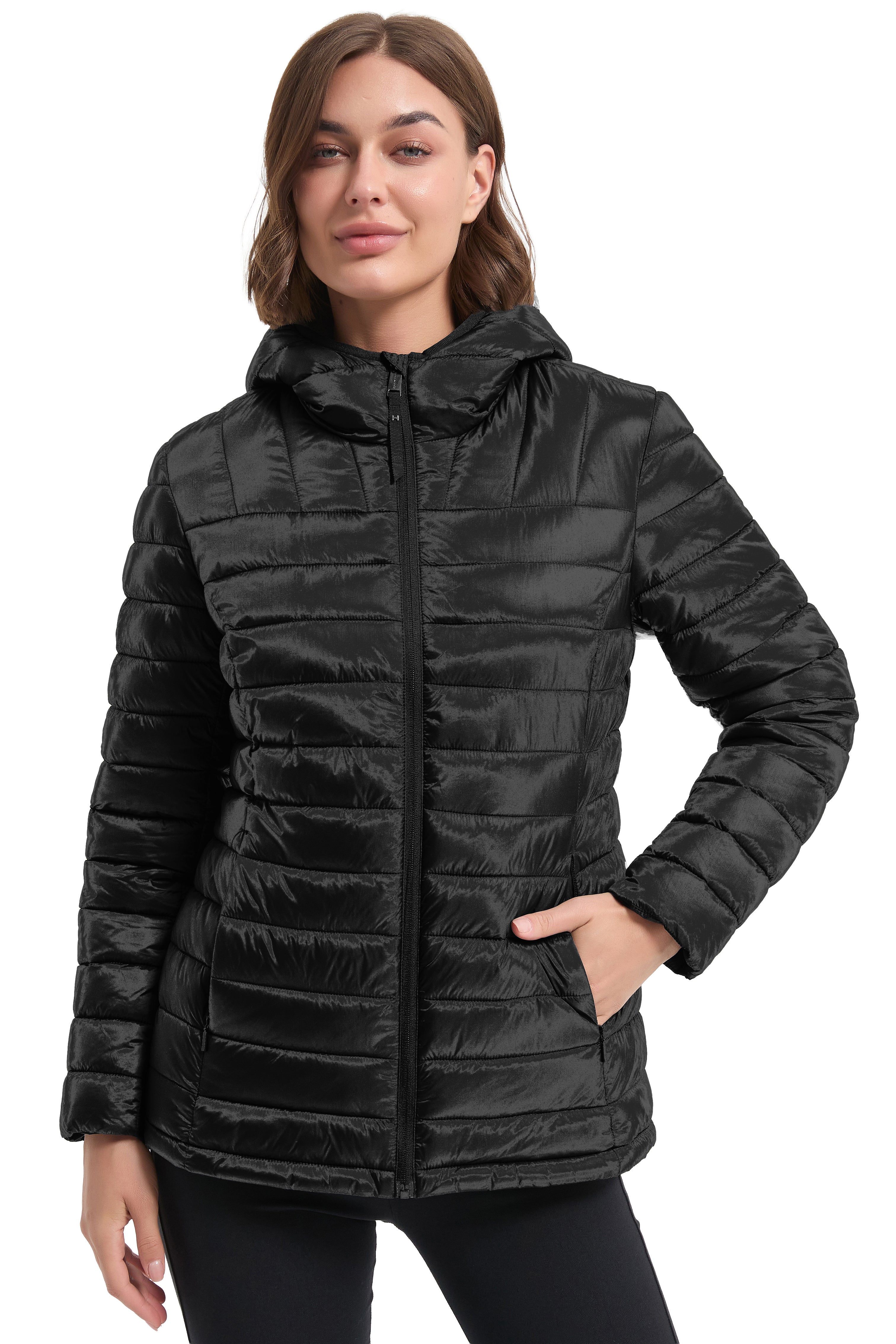 Sherpa Lined Metallic Puffer Jacket - Image 6