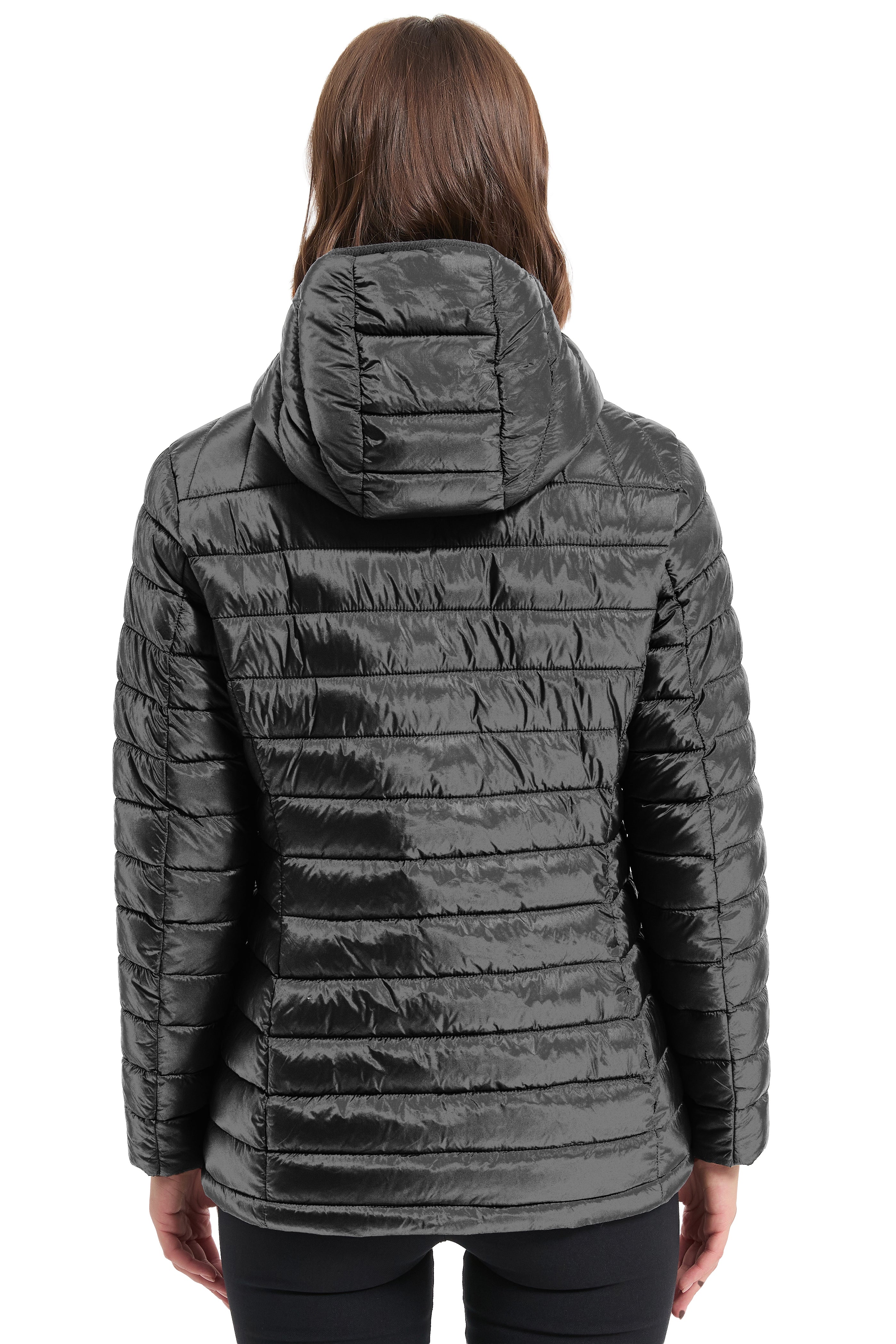 Sherpa Lined Metallic Puffer Jacket - Image 7