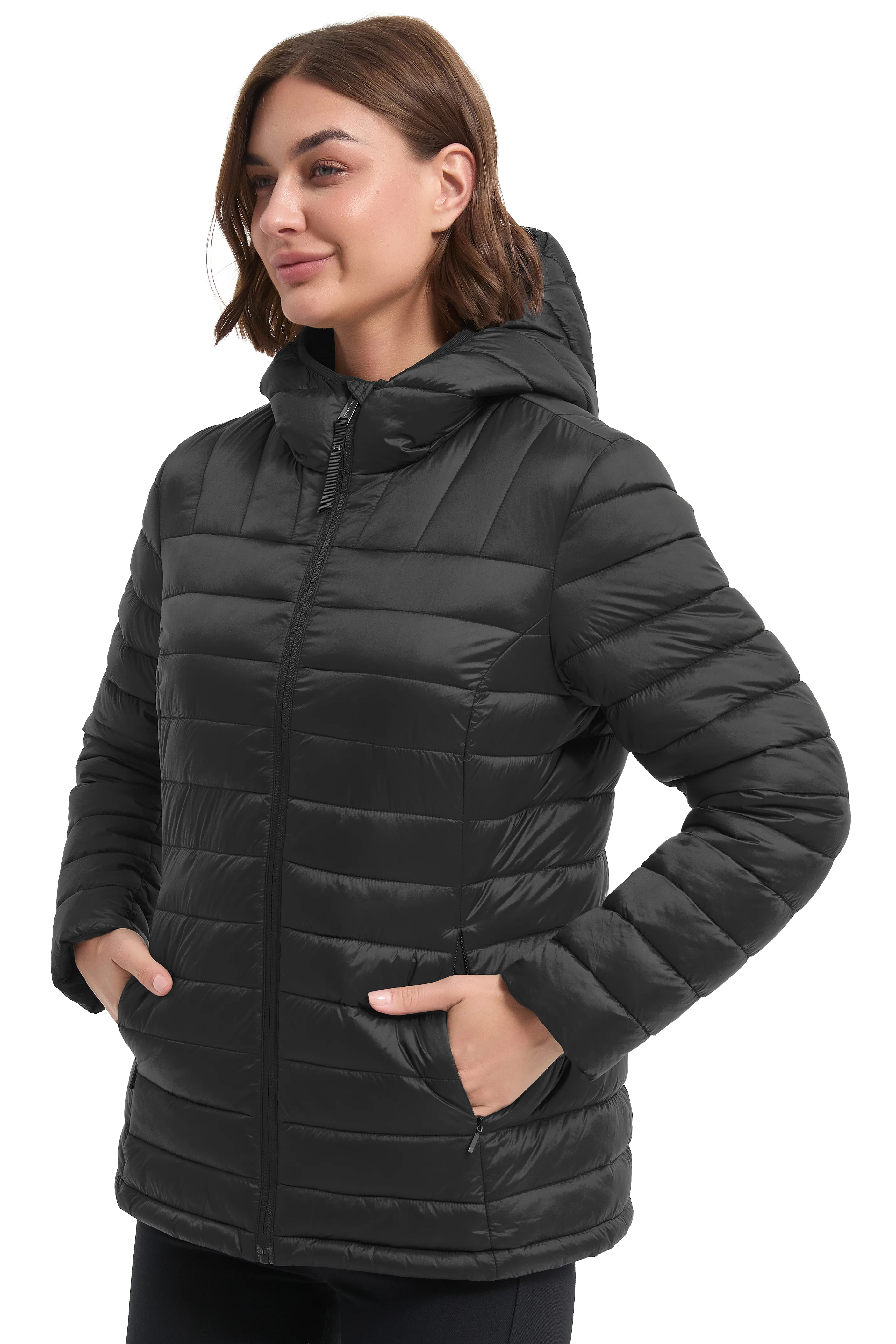 Sherpa Lined Metallic Puffer Jacket - Image 8