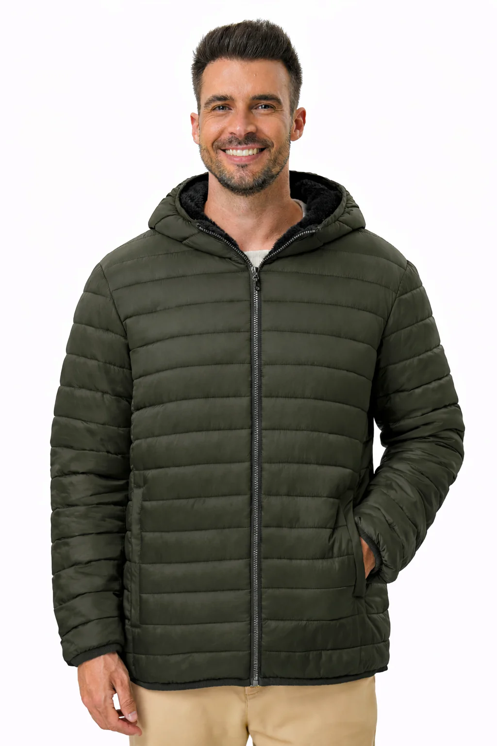 Sherpa Lined Puffer Jacket - Image 13
