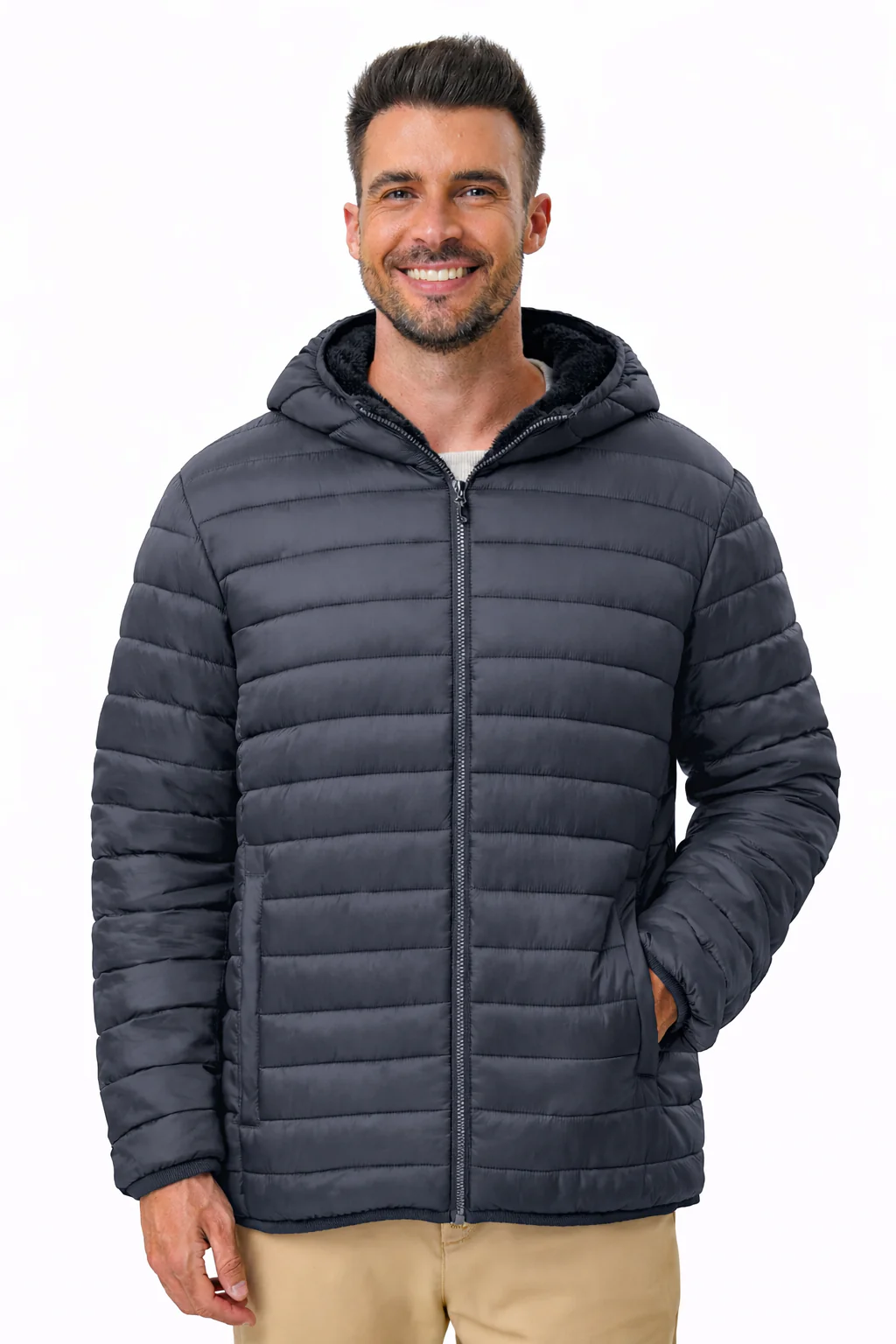 Sherpa Lined Puffer Jacket - Image 7