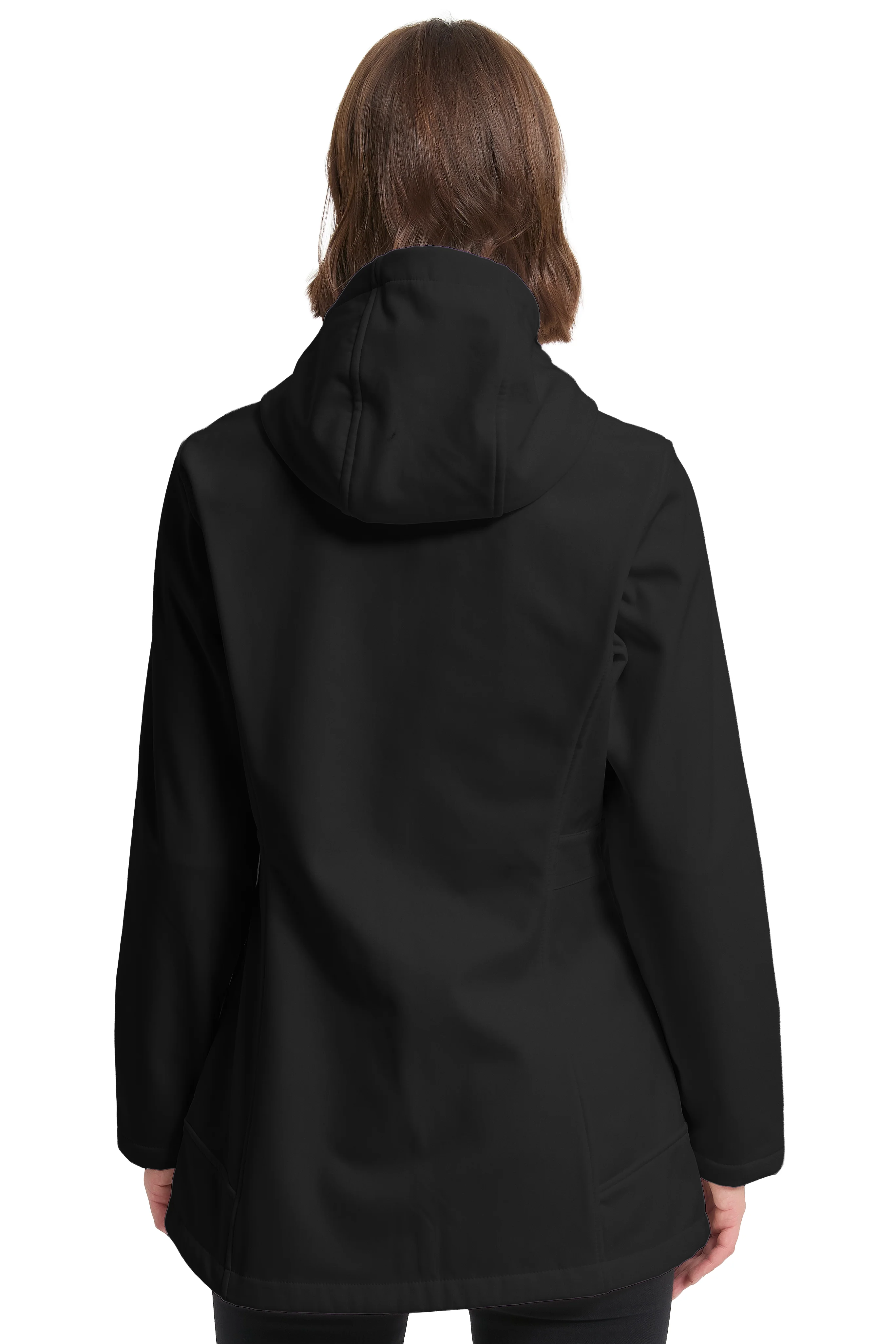 Long Style Hooded Softshell with Waist Drawstring - Image 7